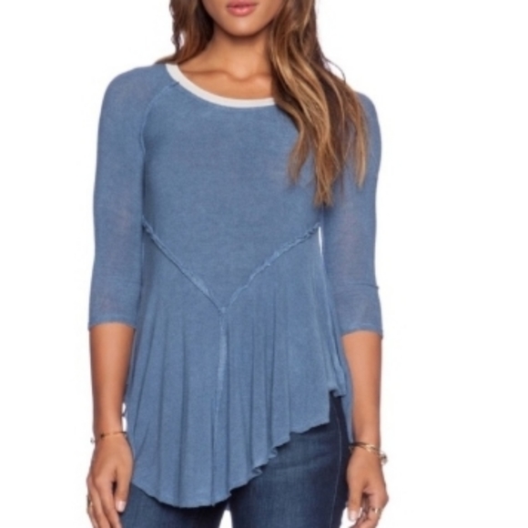 Free People Tops - Free People weekend shirt blue sheer medium
